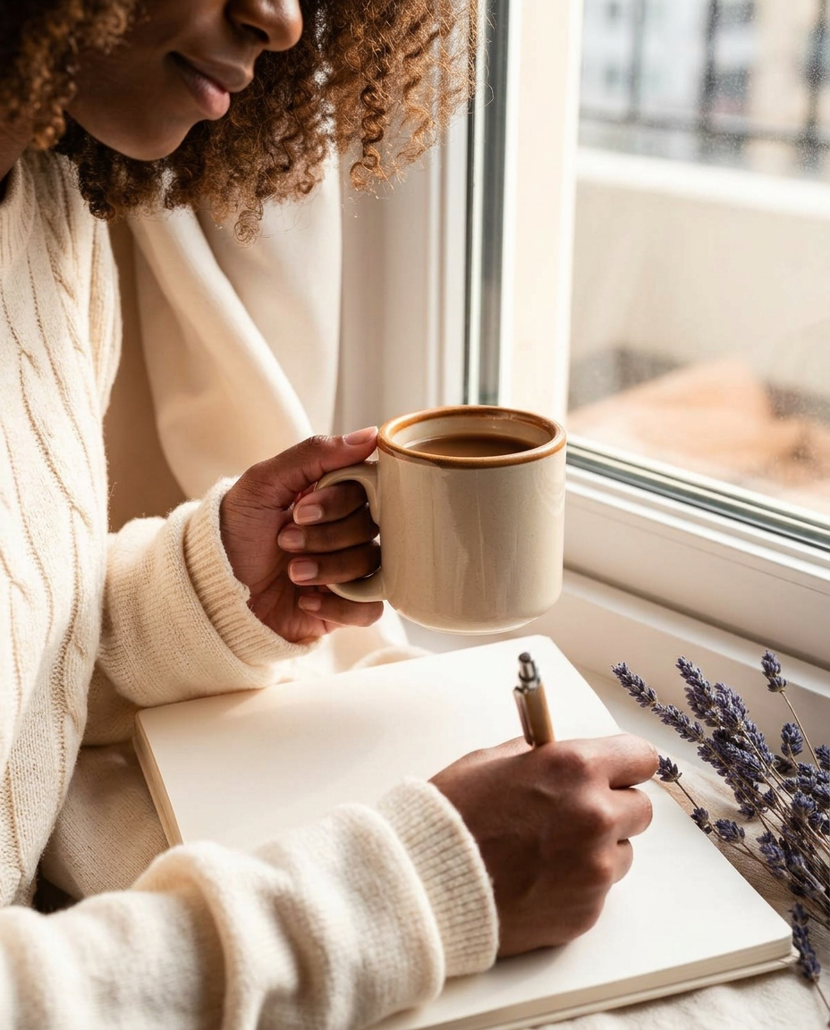 Quiet morning journaling